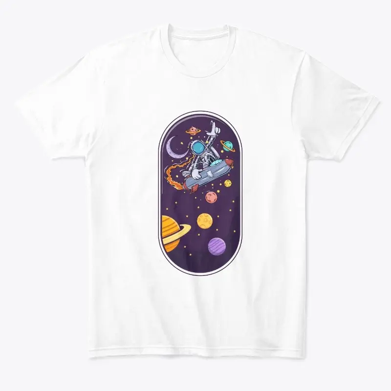 Astronaunt Riding Space Ship